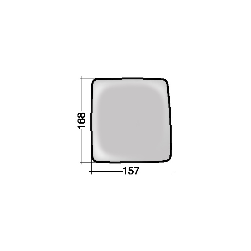 VETRO CON PIASTRA SINISTRO CROMATO CONVESSO OPEL COMBO TF0TF1 20002012