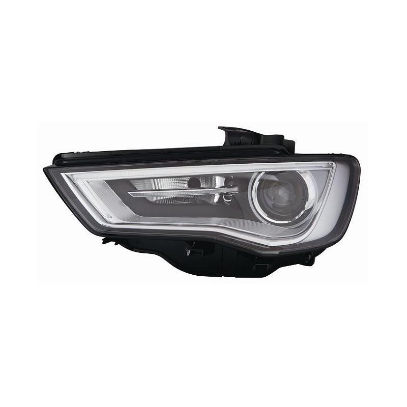 PROIETTORE SINISTRO 5 PORTE XENON CON PARABOLA NERA CON MOTORE CON LUCE DIURNA LED AUDI A3 3DSPORTBACK 8V18VK8VA8VF 20122016, A