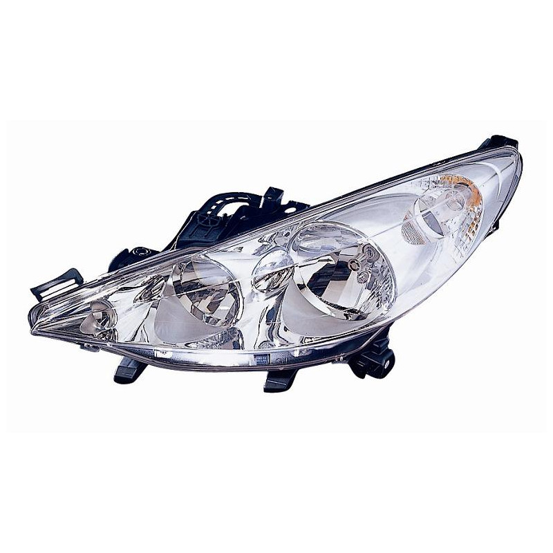 PROIETTORE DESTRO H7,H1 SENZA FENDINEBBIA CON PARABOLA CROMATA PEUGEOT 207 WDWAWC 20062014