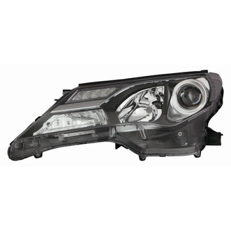 PROIETTORE SINISTRO LED CON PARABOLA NERA CON LUCE DIURNA LED TOYOTA RAV 4 A4 20122016