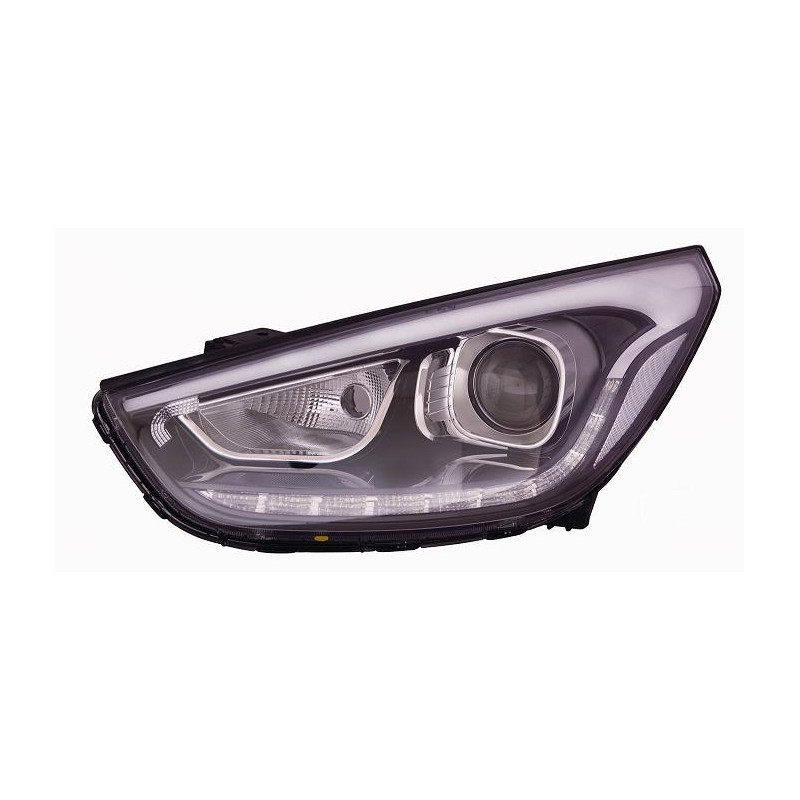 PROIETTORE DESTRO HIR PY21,LED CON PARABOLA NERA CON LUCE DIURNA LED HYUNDAI iX35TUCSON LMELELH 20102015