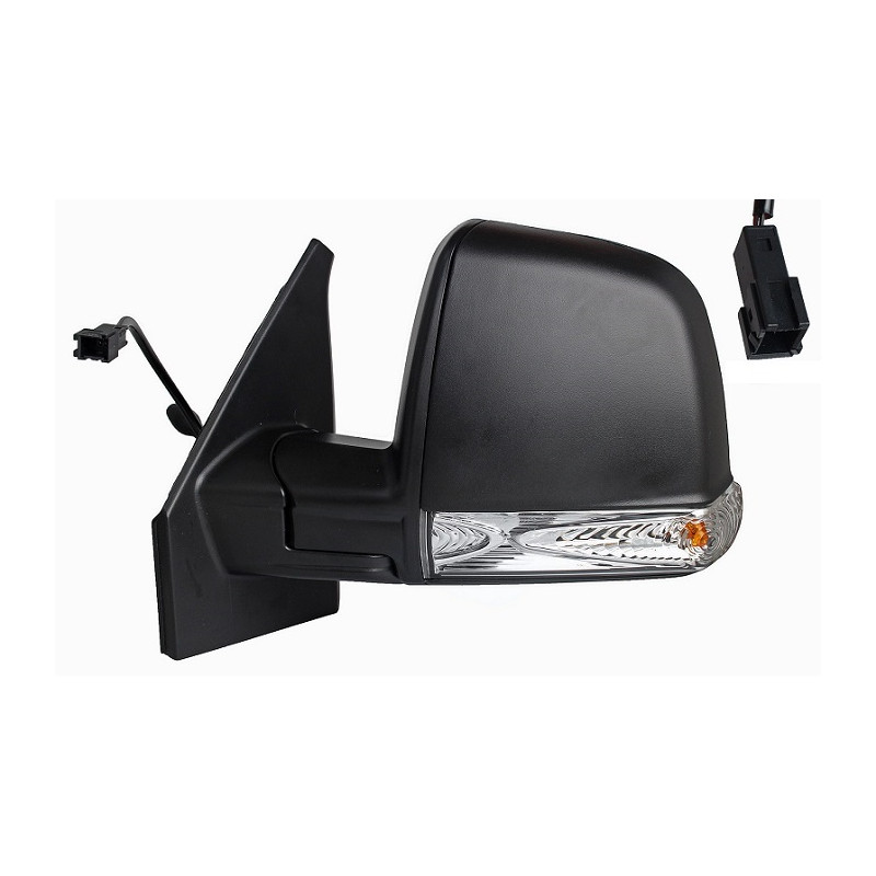 RETROVISORE MECCANICO DESTRO NERO 4 PIN MODCOMBIPANORAMA VETRO CONVESSO CON FANALINO INTEGRATO CON SONDA FIAT DOBLO 263 2009201