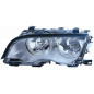 PROIETTORE DESTRO H7,H7 CON PARABOLA ARGENTO CON MOTORE CON CORNICE SILVER BMW SERIES 3 COUPECABRIO E46 19992003VERS 2001