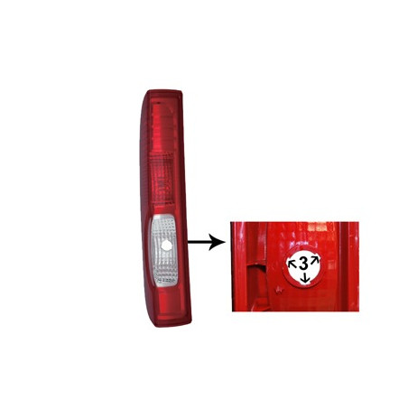 FANALE POSTERIORE DESTRO SENZA PORTALAMPADA 3 PORTE ATTACCO A 3 FORI NISSAN PRIMASTAR X83 20062016      , OPEL VIVARO X83 20062