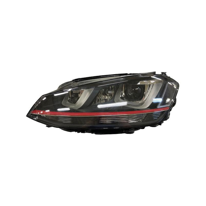 PROIETTORE SINISTRO LED CON PARABOLA NERA CON MOTORE CON LUCE DIURNA LED CON AFS VOLKSWAGEN GOLF VII 5G1 20132016