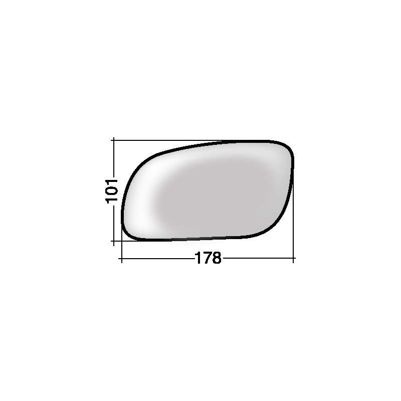 VETRO CON PIASTRA DESTRO TERMICO CONVESSO VOLKSWAGEN CROSS TOURAN 1T11T2 20072010, VOLKSWAGEN TOURAN 1T11T2 20032006, VOLKSWAGE