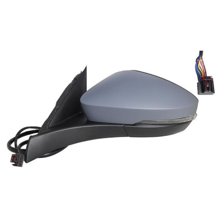 RETROVISORE ELETTRICO DESTRO 13+2 PIN CON PRIMER TERMICO VETRO CONVESSO RICHIUDIBILE ELETTRICAMENTE CON FANALINO INTEGRATO CON 