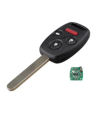 GUSCIO CHIAVE COMPLETO CON CHIP ID46 TIPO FREQUENZA: 3138MHZ TASTO APERTURA TASTO CHIUSURA TASTO PORTELLONE TASTO ANTIPANICO HO