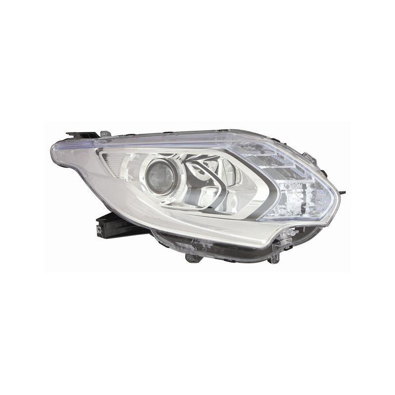 PROIETTORE SINISTRO LED XENON CON PARABOLA CROMATA CON LUCE DIURNA LED CON PREDISPOSIZIONE REGOLAZIONE ELETTRICA MITSUBISHI PU 