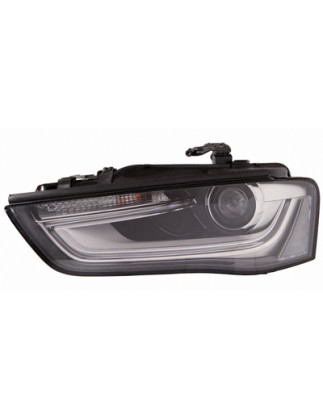 PROIETTORE SINISTRO LED XENON CON PARABOLA NERA CON MOTORE CON LUCE DIURNA LED AUDI A4 8KH8K28K5 20112015