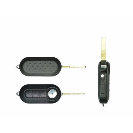 GUSCIO CHIAVE NERO 3 TASTI: TASTO APERTURA TASTO CHIUSURA TASTO PORTELLONE LAMA SIP22 FIAT 500 312 20072015 , FIAT 500 L 3