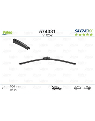 SPAZZOLA TERGI SILENCIO FLAT BLADE POSTERIORE DESTRASINISTRA SINGOLA 404mm CODICE BREVE: VR252