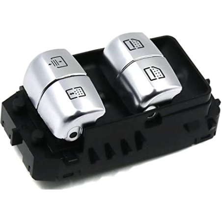 BLOCCO COMANDI ALZACRISTALLI PORTA POSTERIORE DESTRASINISTRA 3 PIN 4 INTERRUTTORI BASE NERAINTERRUTORI SILVER FUNZIONE TENDINE 