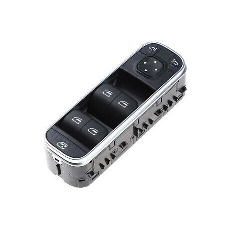 BLOCCO COMANDI ALZACRISTALLIRETROVISORI ANTERIORE PORTA ANTERIORE SINISTRA 3 PIN 4 INTERRUTTORI NERO CON CROMATURA BLOCCO FINES