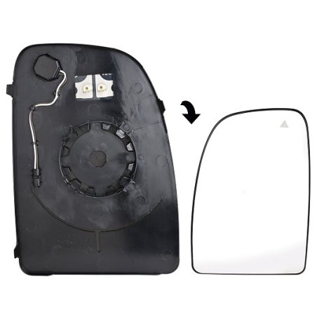 VETRO CON PIASTRA SINISTRO TERMICO CONVESSO BLIND SPOT FIAT DUCATO III 250 20062014