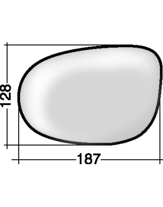 VETRO CON PIASTRA SINISTRO CONVESSO FIAT IDEA 350 20042010, FORD KA RU8 20082016, LANCIA MUSA 350 20032013, LANCIA Y 312 201120