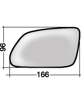 VETRO CON PIASTRA SINISTRO ASFERICO SKODA OCTAVIA 5 1Z31Z5 20042008      , VOLKSWAGEN CROSS POLO 9N3 20052009      , VOLKSWAGEN