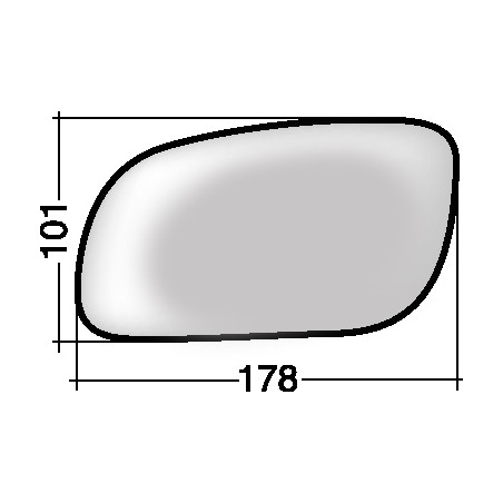 VETRO CON PIASTRA DESTRO TERMICO CONVESSO VOLKSWAGEN CROSS TOURAN 1T11T2 20072010, VOLKSWAGEN TOURAN 1T11T2 20032006, VOLKSWAGE