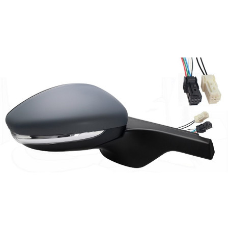 RETROVISORE ELETTRICO DESTRO 8 PIN VERSIONE 022018 CON PRIMER TERMICO VETRO CONVESSO CON FANALINO INTEGRATO CON SONDA CITROEN C
