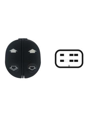 BLOCCO COMANDI ALZACRISTALLI ANTERIORE PORTA ANTERIORE SINISTRA 6 PIN 2 INTERRUTTORI CON COMFORT SINISTRO SOLO IN APERTURA FORD