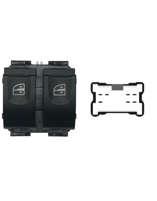 BLOCCO COMANDI ALZACRISTALLI ANTERIORE PORTA ANTERIORE SINISTRA 7 PIN 2 INTERRUTTORI CON CONNETTORE BIANCO CON COMFORT SINISTRO