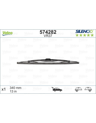 SPAZZOLA TERGI SILENCIO STANDARD POSTERIORE DESTRASINISTRA SINGOLA 340mm CODICE BREVE: VR37