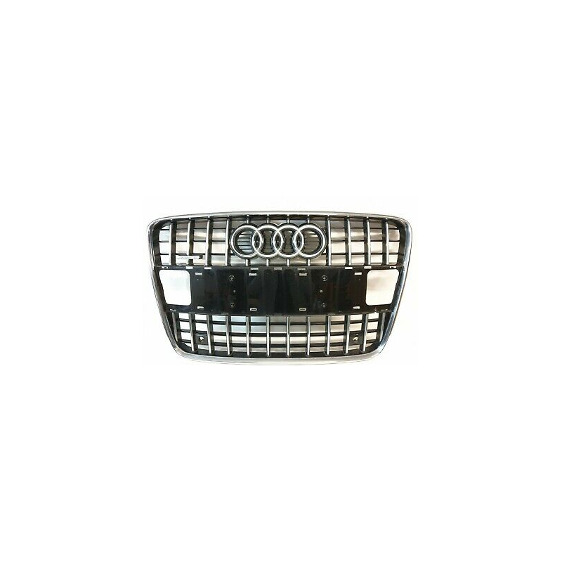 GRIGLIA PARAURTI ANTERIORE CENTRALE NERA E CROMATA AUDI Q7 4LB 20092015