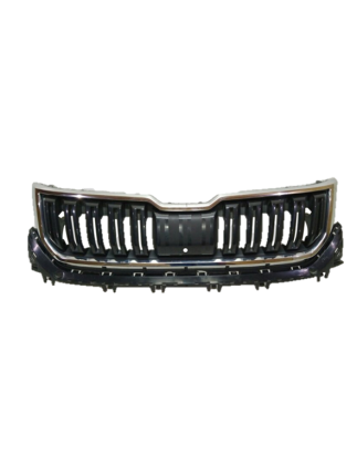 GRIGLIA PARAURTI ANTERIORE NERA CON CORNICE CROMATA CON FORO TELECAMERA SKODA KAROQ NU7ND7 20172021, SKODA KODIAQ I NS6NS7NV7 2