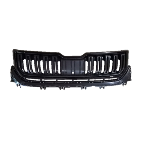 GRIGLIA PARAURTI ANTERIORE NERA CON CORNICE NERA CON FORO TELECAMERA SKODA KAROQ NU7ND7 20172021, SKODA KODIAQ I NS6NS7NV7 2016