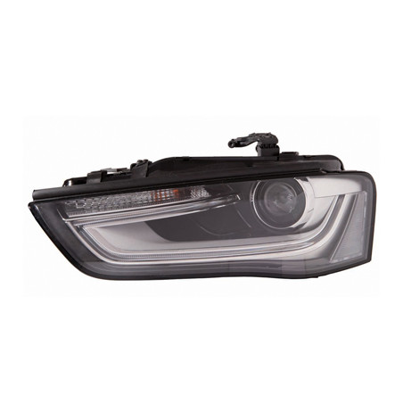 PROIETTORE SINISTRO LED XENON CON PARABOLA NERA CON MOTORE CON LUCE DIURNA LED AUDI A4 8KH8K28K5 20112015