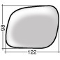 VETRO CON PIASTRA SINISTRO CROMATO ASFERICO SEAT AROSA 6H1 20002004, SEAT AROSA 6H1 19972000, VOLKSWAGEN BORA 1J21J6 19982005, 