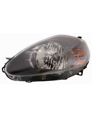 PROIETTORE DESTRO H4 CONNETTORE GIALLO CON PARABOLA NERA CON MOTORE FIAT GRANDE PUNTO 199 20052012 VERS 2008