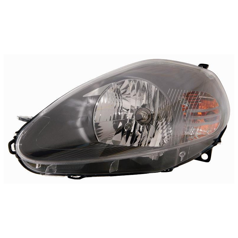 PROIETTORE DESTRO H4 CONNETTORE GIALLO CON PARABOLA NERA CON MOTORE FIAT GRANDE PUNTO 199 20052012 VERS 2008