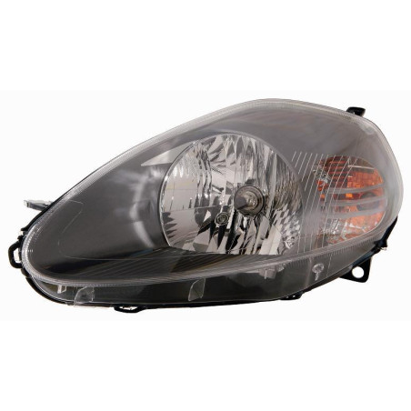 PROIETTORE DESTRO H4 CONNETTORE GIALLO CON PARABOLA NERA CON MOTORE FIAT GRANDE PUNTO 199 20052012 VERS 2008