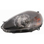 PROIETTORE DESTRO H4 CONNETTORE GIALLO CON PARABOLA NERA CON MOTORE FIAT GRANDE PUNTO 199 20052012 VERS 2008