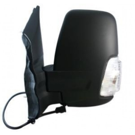 RETROVISORE ELETTRICO SINISTRO BRACCIO CORTO NERO 8 PIN TERMICO VETRO CONVESSO RICHIUDIBILE ELETTRICAMENTE CON FANALINO INTEGRA