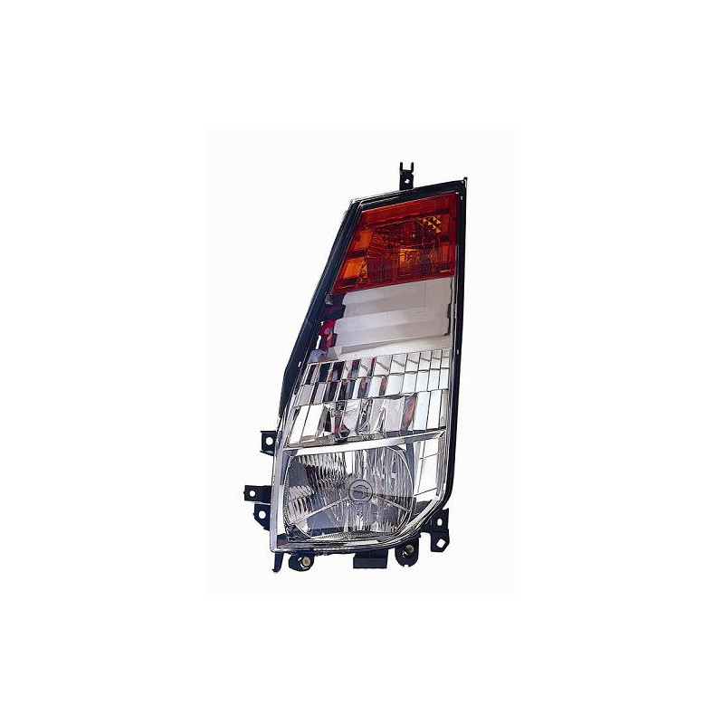 PROIETTORE DESTRO H4 CON FANALE ARANCIO CON PREDISPOSIZIONE REGOLAZIONE ELETTRICA NISSAN CABSTAR F24MF24W 2007, RENAULT MAXITY 