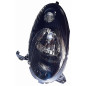 PROIETTORE SINISTRO H4 CON PARABOLA NERA CON PREDISPOSIZIONE REGOLAZIONE ELETTRICA NISSAN MICRA K12 20022010