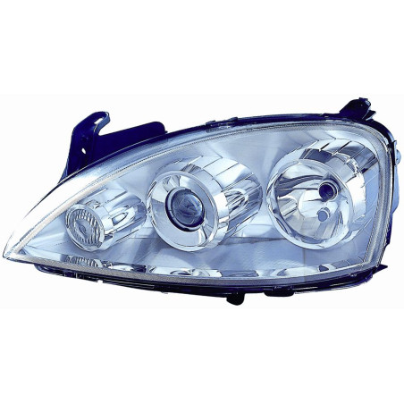 PROIETTORE DESTRO 2H7 CON LENTICOLARE CON PREDISPOSIZIONE REGOLAZIONE ELETTRICA OPEL CORSA C X01 20002006 VERS 2004