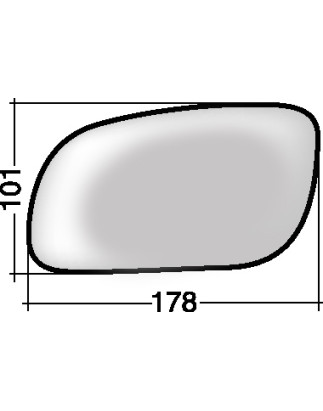 VETRO CON PIASTRA DESTRO TERMICO CONVESSO VOLKSWAGEN CROSS TOURAN 1T11T2 20072010, VOLKSWAGEN TOURAN 1T11T2 20032006, VOLKSWAGE