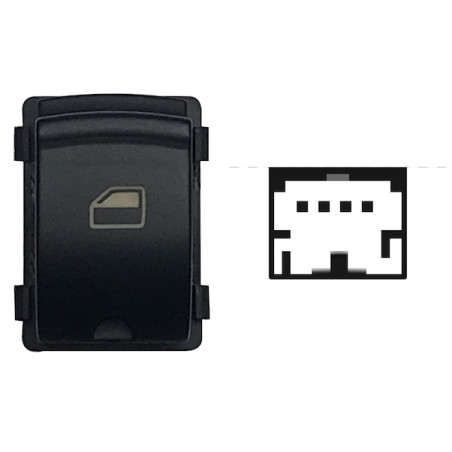 INTERRUTTORE ALZACRISTALLI PORTA ANTERIORE DESTRA PORTA POSTERIORE DESTRASINISTRA 4 PIN 1 INTERRUTTORE NEROBIANCO AUDI A3 8P18P