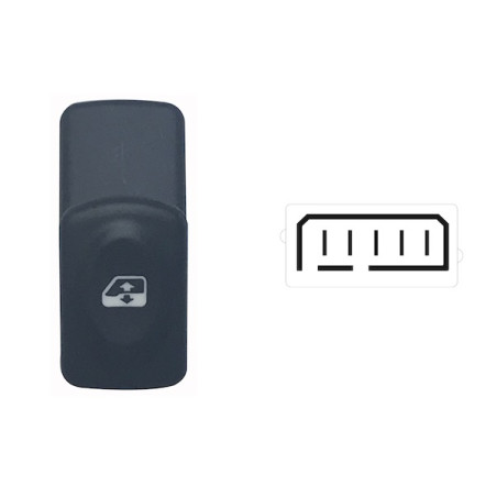 INTERRUTTORE ALZACRISTALLI PORTA ANTERIORE DESTRASINISTRA 5 PIN 1 INTERRUTTORE RENAULT KANGOO KC0KC1 19982003
