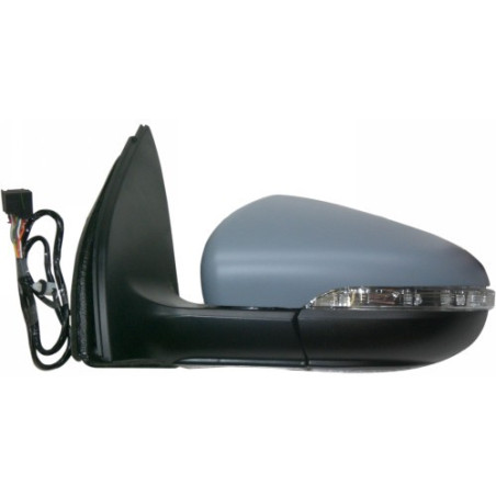 RETROVISORE ELETTRICO SINISTRO 8 PIN CON PRIMER TERMICO ASFERICO RICHIUDIBILE ELETTRICAMENTE CON FANALINO INTEGRATO VOLKSWAGEN 