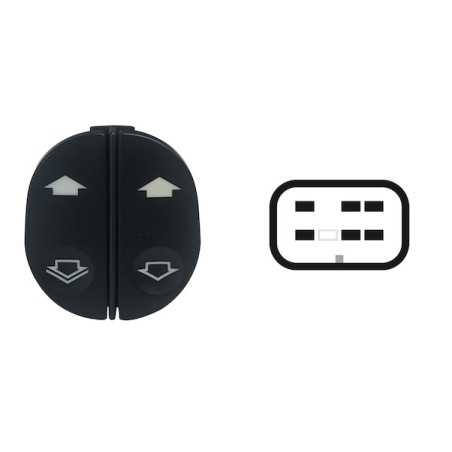 BLOCCO COMANDI ALZACRISTALLI ANTERIORE PORTA ANTERIORE SINISTRA 6 PIN 2 INTERRUTTORI CON COMFORT SINISTRO SOLO IN APERTURA FORD