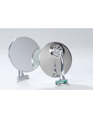 RETROVISORE CROMATO TONDO CON ATTACCO A MORSETTO FIAT 500 F  L  R 19651975