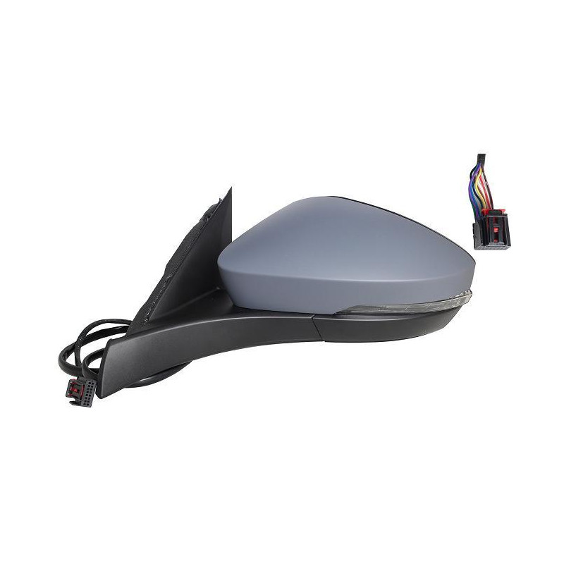 RETROVISORE ELETTRICO DESTRO 13+2 PIN CON PRIMER TERMICO VETRO CONVESSO RICHIUDIBILE ELETTRICAMENTE CON FANALINO INTEGRATO CON 