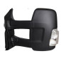 RETROVISORE MANUALE SINISTRO BRACCIO LUNGO NERO 2 PIN CORPOVETRO CONVESSO CON FANALINO INTEGRATO BIANCO 5W FORD TRANSIT F3FCDFD