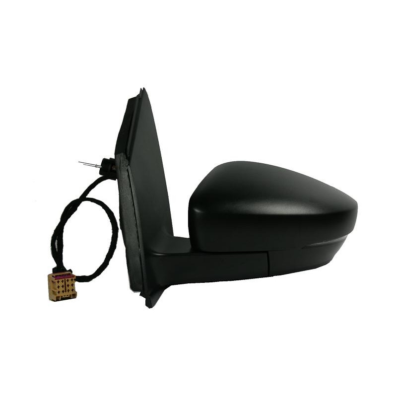 RETROVISORE MECCANICO SINISTRO NERO CON PRIMER ASFERICO CON FANALINO INTEGRATO CON CONNETTORE QUADRATO VOLKSWAGEN CROSS POLO 6R