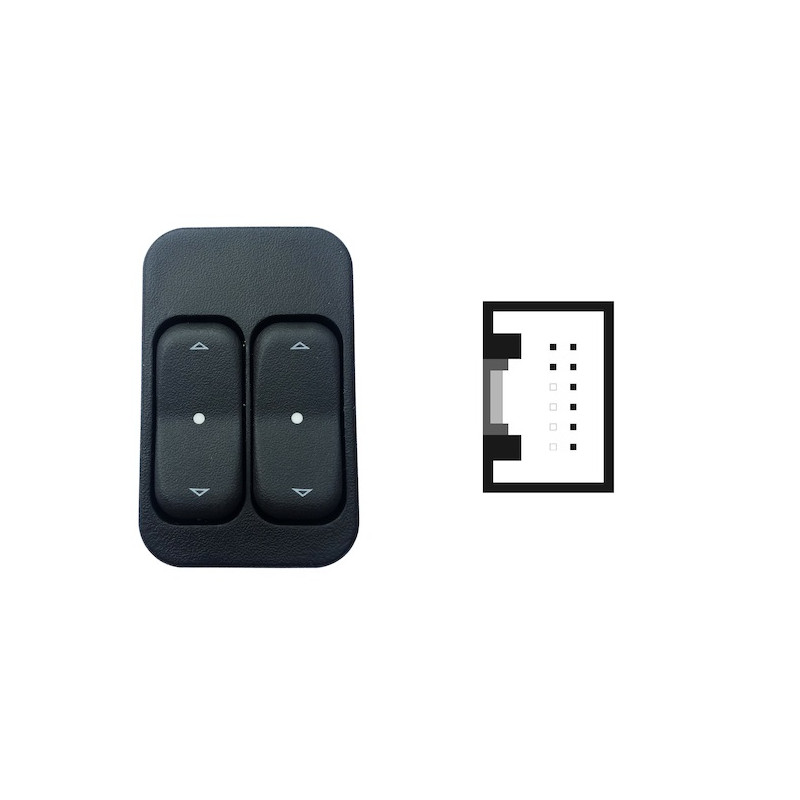 BLOCCO COMANDI ALZACRISTALLI ANTERIORE PORTA ANTERIORE SINISTRA 8 PIN 2 INTERRUTTORI OPEL ASTRA G T98F35 19982004, OPEL COMBO T