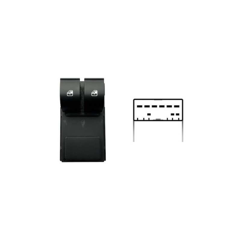 BLOCCO COMANDI ALZACRISTALLI ANTERIORE PORTA ANTERIORE SINISTRA 9 PIN 2 INTERRUTTORI CON RETROVISORI ELETTRICI ED ALZACRISTALLI
